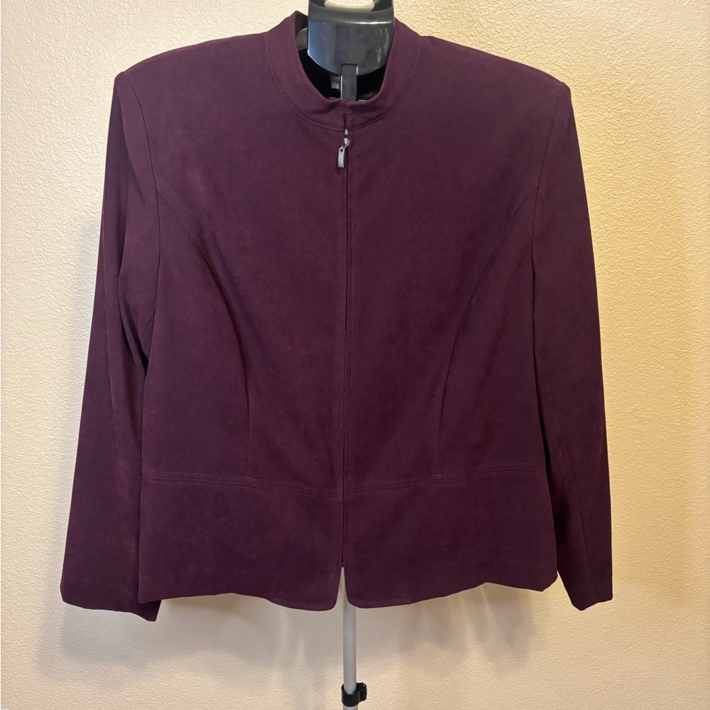 JM Collection Deep‎ Purple Blazer